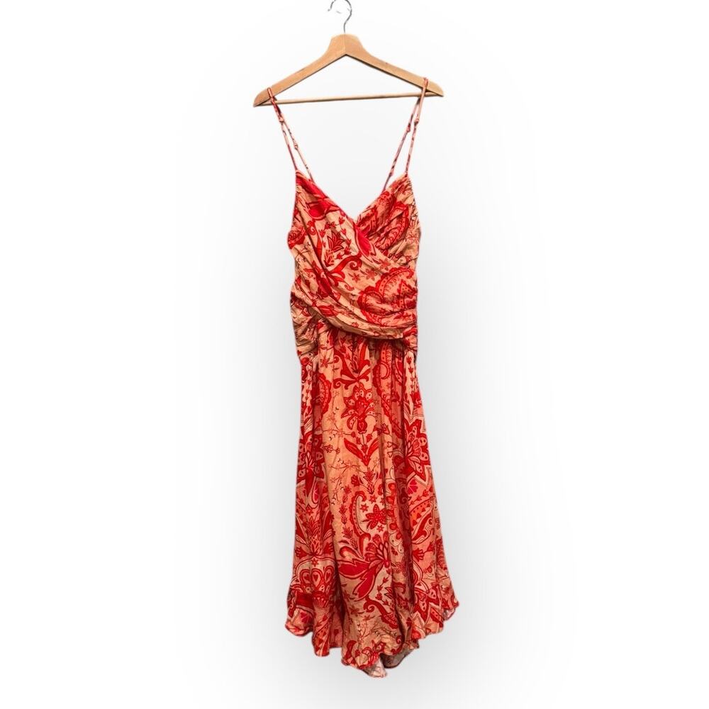 Farm Rio Red Jaipur Crossover Maxi Dress Size Small - Picture 5 of 15